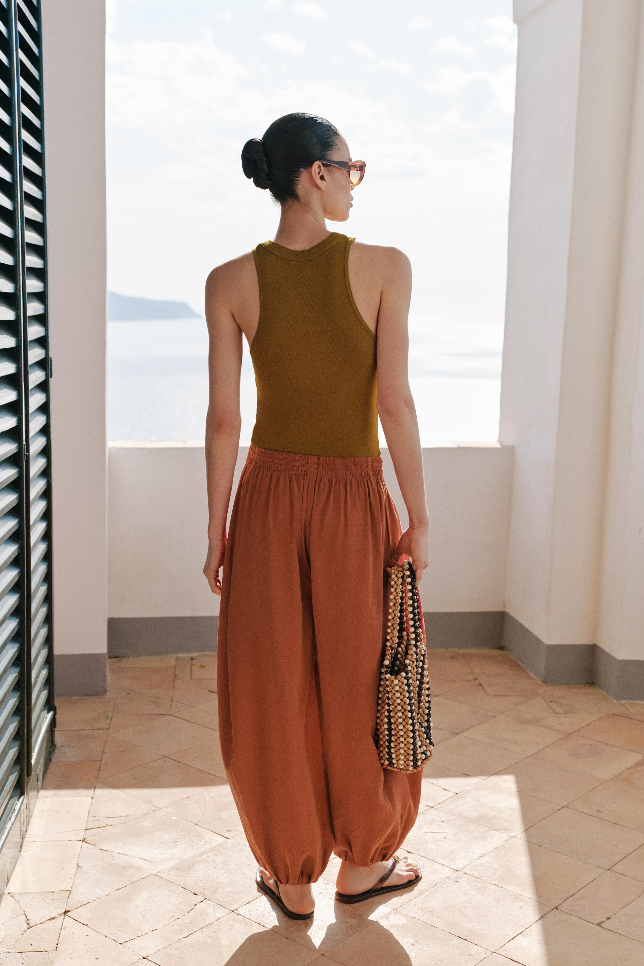 ELASTIC WAIST BALLOON PANTS